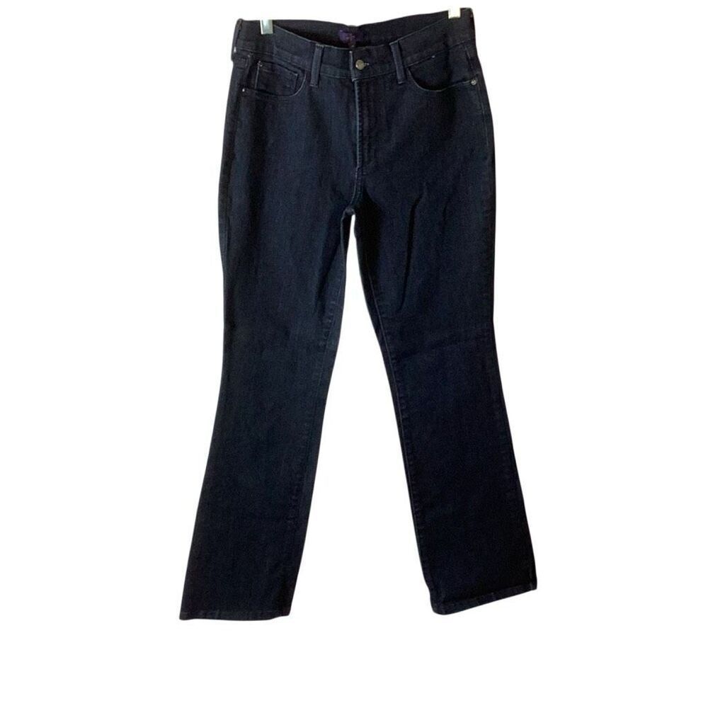 NYDJ Barbara Bootcut Jeans Women’s 6P Dark Wash Stretch Denim Petite Made in USA - Picture 3 of 8